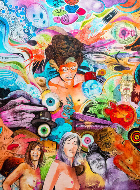 Peinture à l'aquarelle – Explosion de Parallaxes