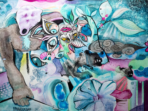 Encre e couleur sur papier – Tristes Tropiques