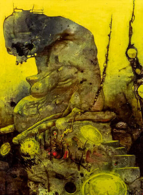 Fruit‑Confit – Démoulage au clair de Lune – 2023 – 115 × 80 cm