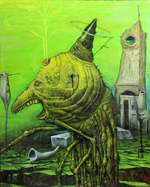 Fruit‑Confit – Scolopendre 012 – 2023 – 100 × 81 cm